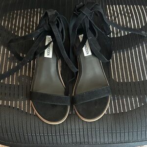 Steve Madden Black Suede Women's Sandals